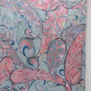 Vintage Acute Scarf One Size Silk Paisley Pastel Retro Grandmacore Japan Made